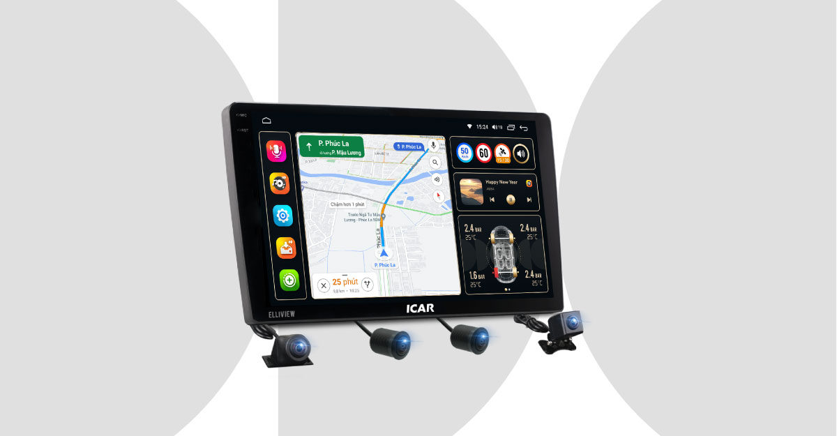 MÀN HÌNH ANDROID LIỀN CAM 360 ELLIVIEW S5 2K